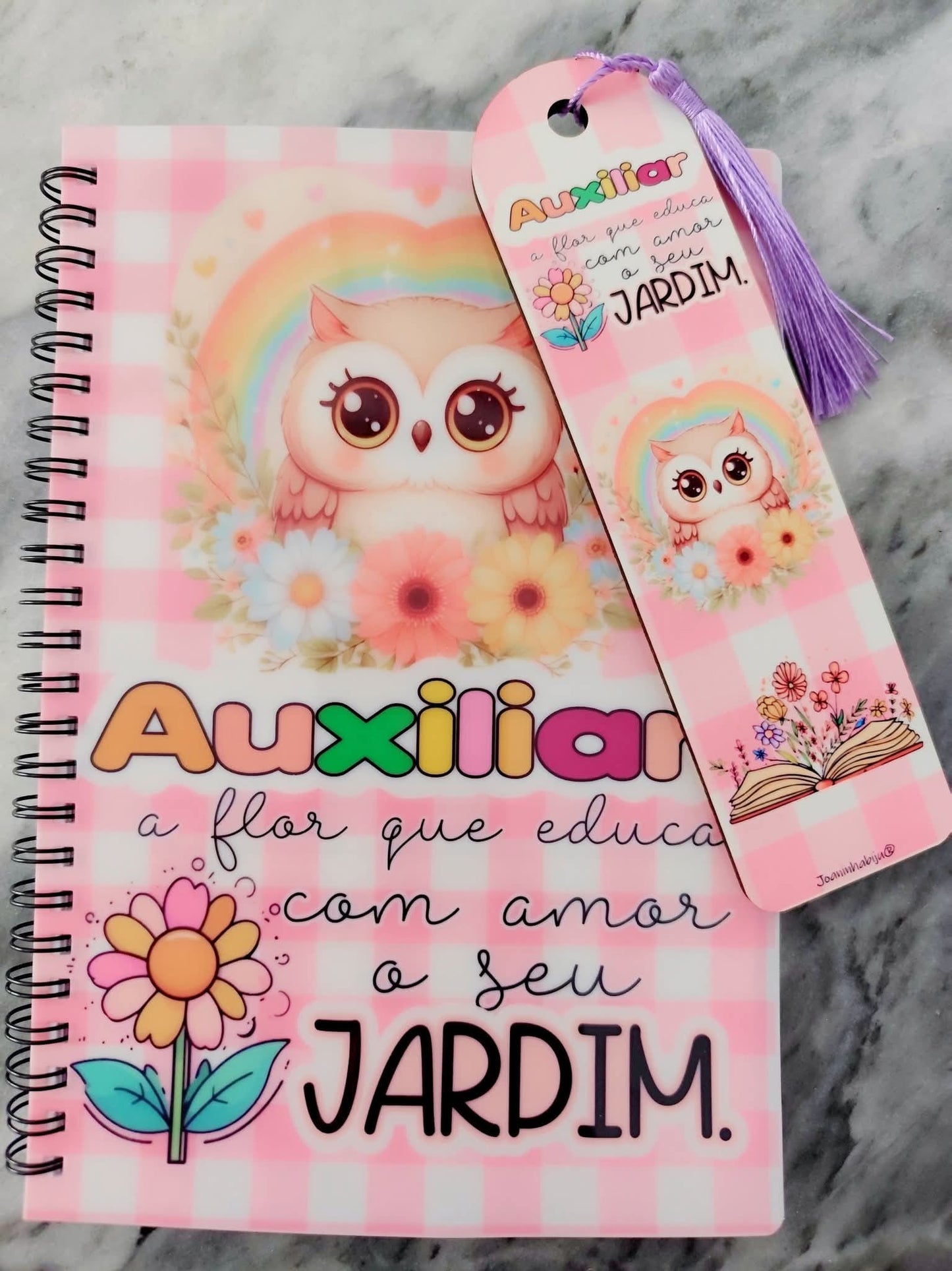 Conjunto de Caderno Personalizado c/ Marca Páginas