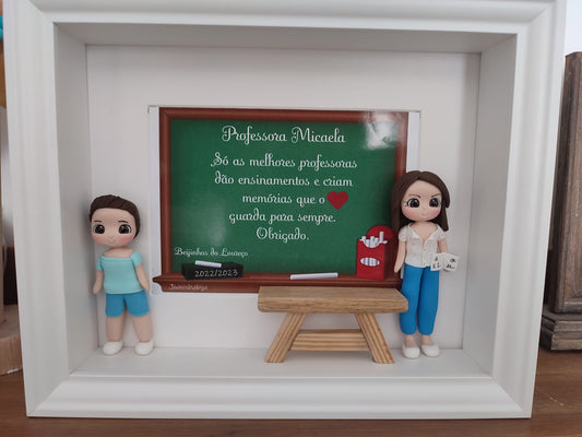 Quadro Personalizado c/ Dois Bonequinhos