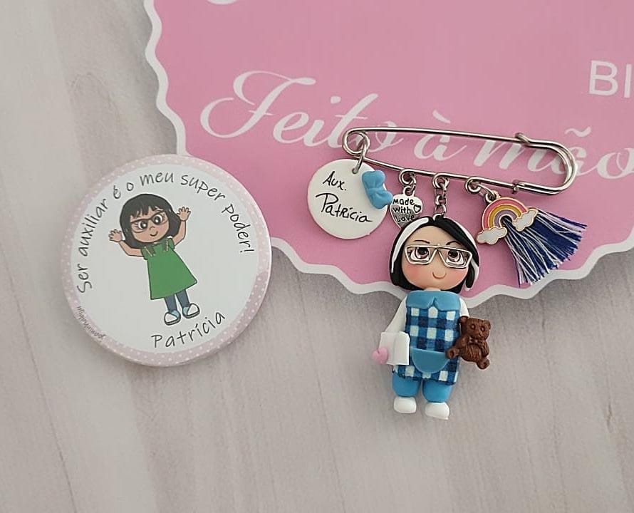 Conjunto Personalizado Crachá e Pregadeira