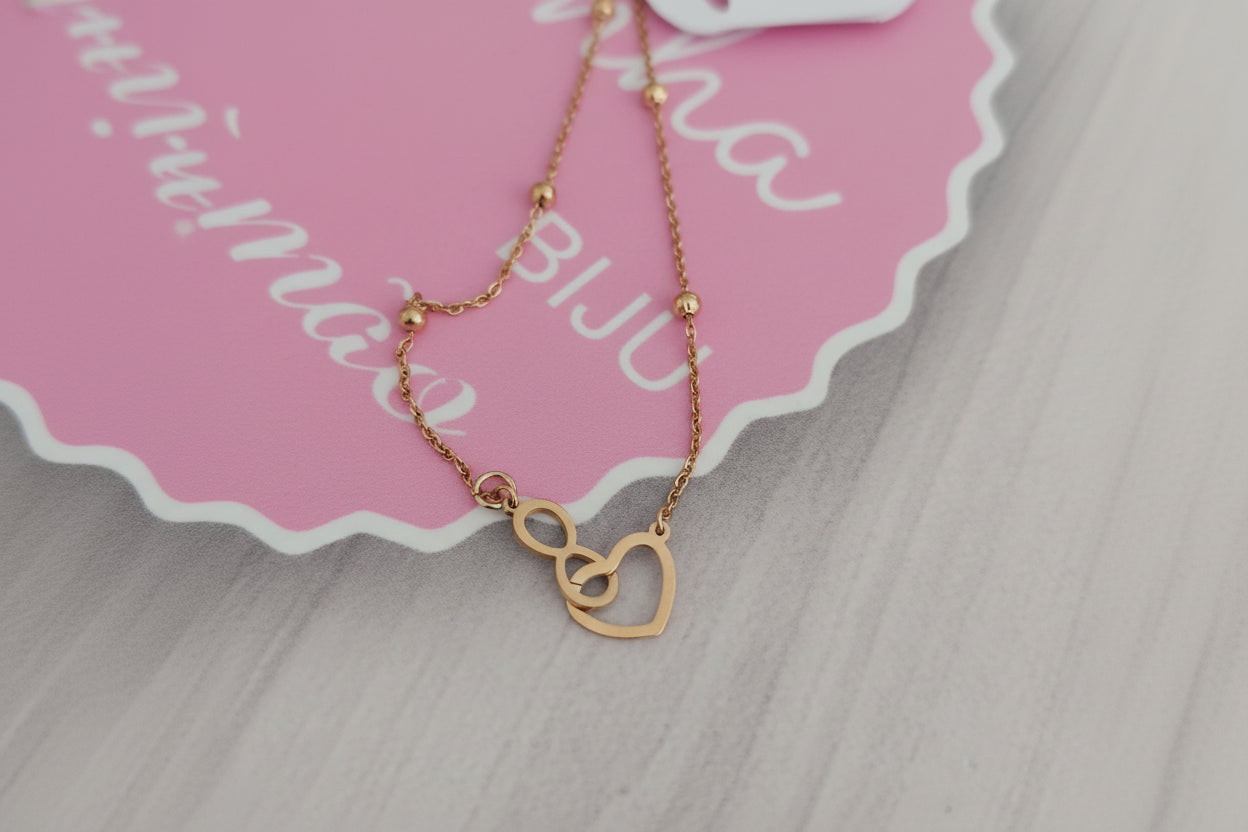 Colar em aço inoxidável- Dia da Mãe