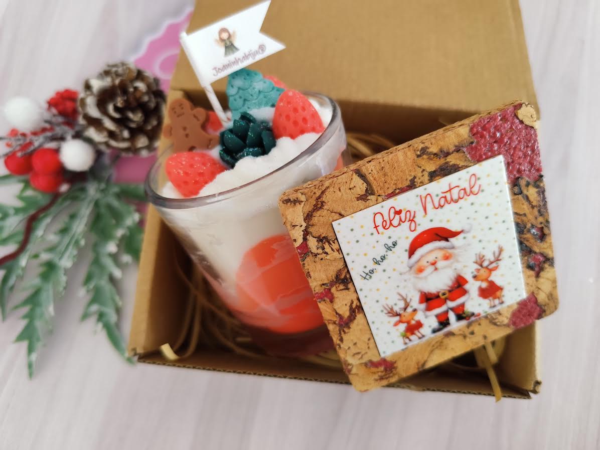 Conjunto vela "Manhã de Natal" e Íman