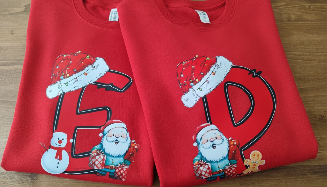 Sweatshirt de Natal com Iniciais