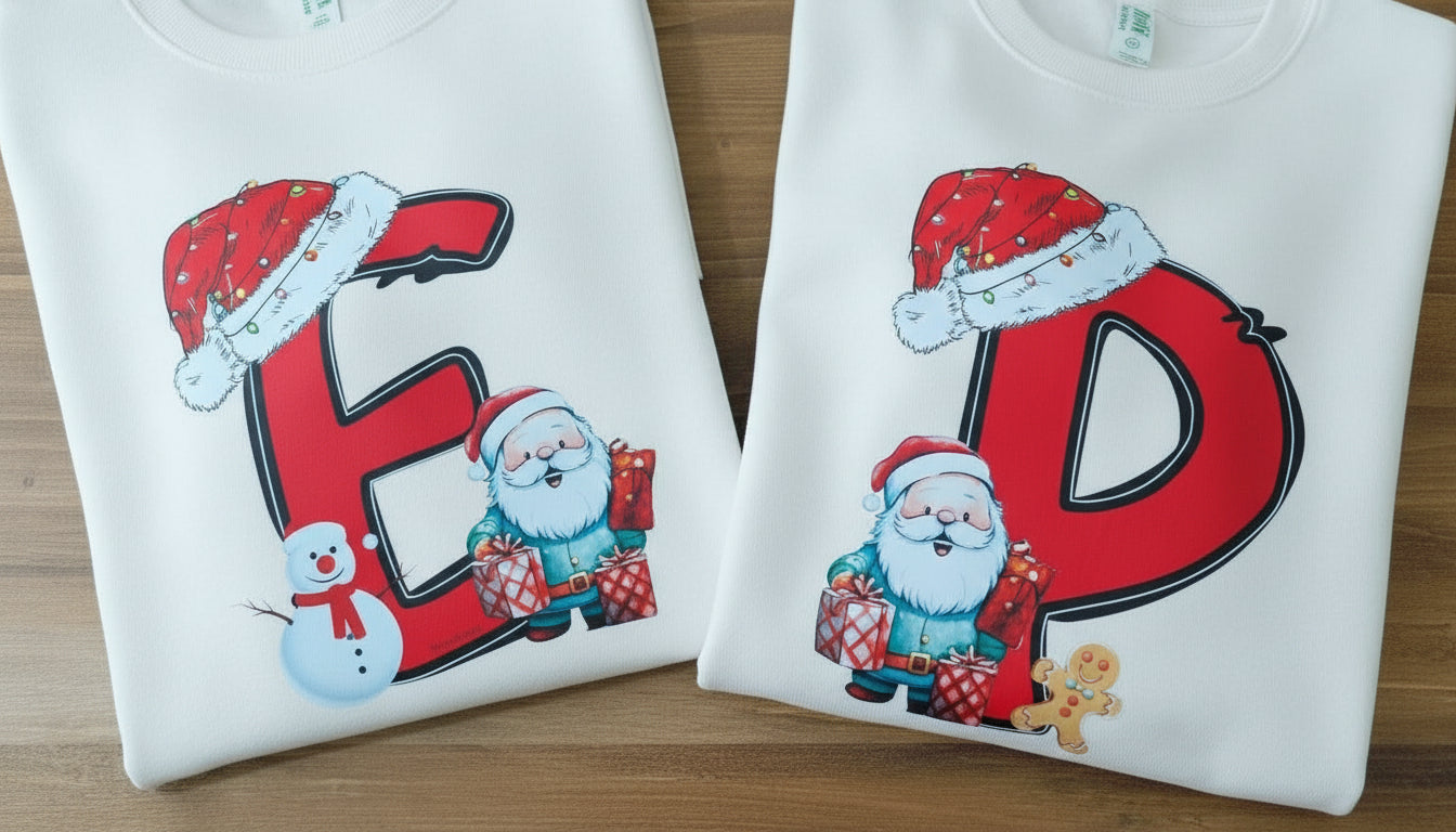 Sweatshirt de Natal com Iniciais