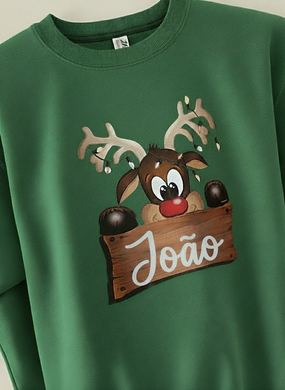 Sweatshirt de Natal com Nome