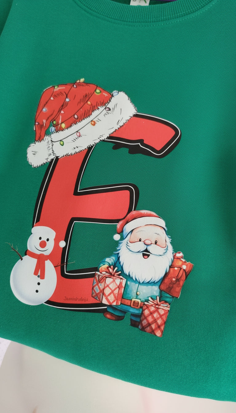Sweatshirt de Natal com Iniciais