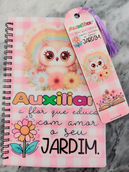 Conjunto de Caderno Personalizado c/ Marca Páginas