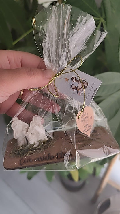 Presépio Gesso Perfumado em Base MDF