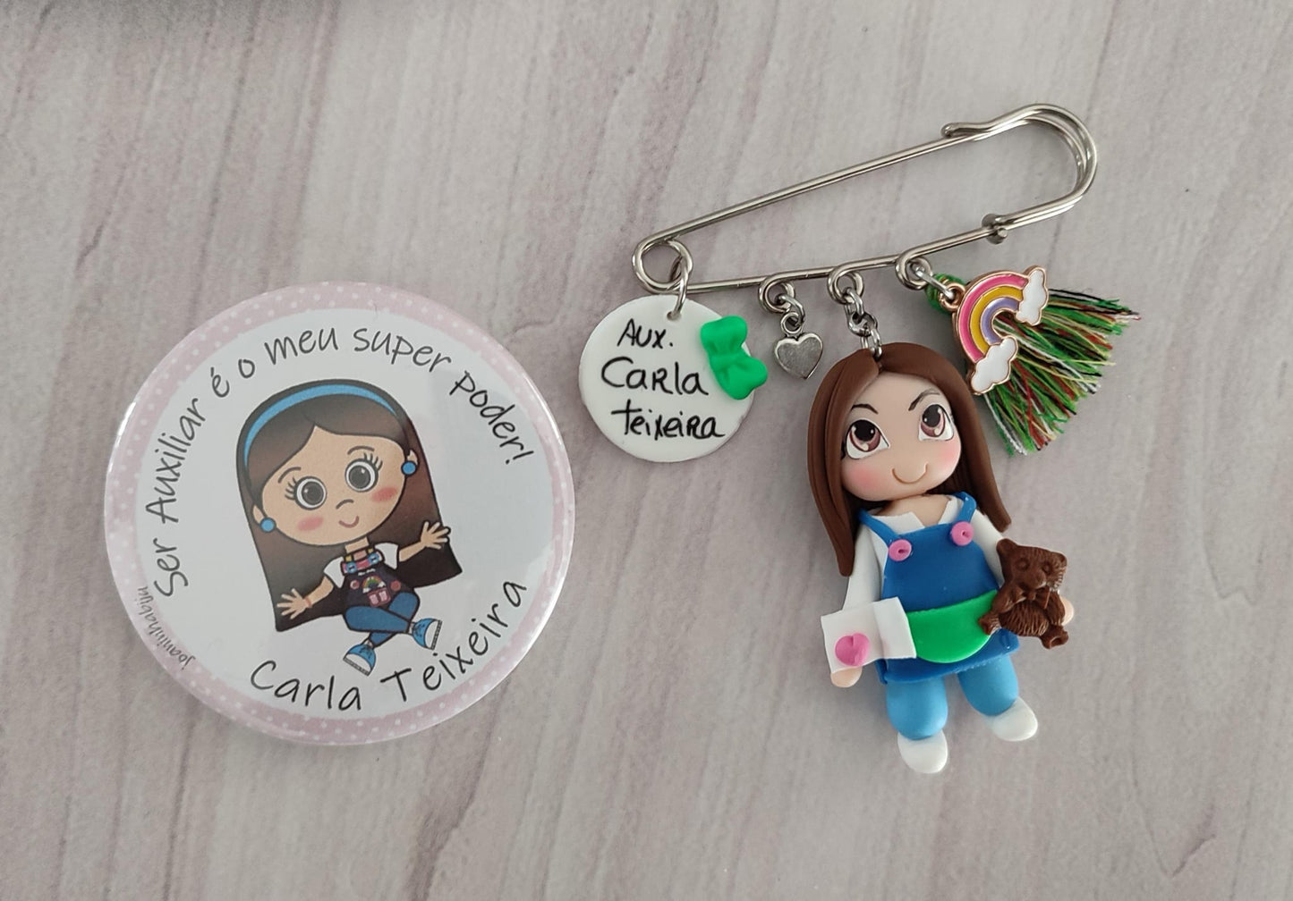 Conjunto Personalizado Crachá e Pregadeira