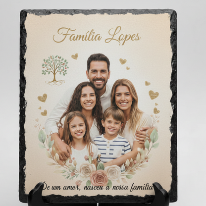 Placa de Xisto Personalizada 20x15cm