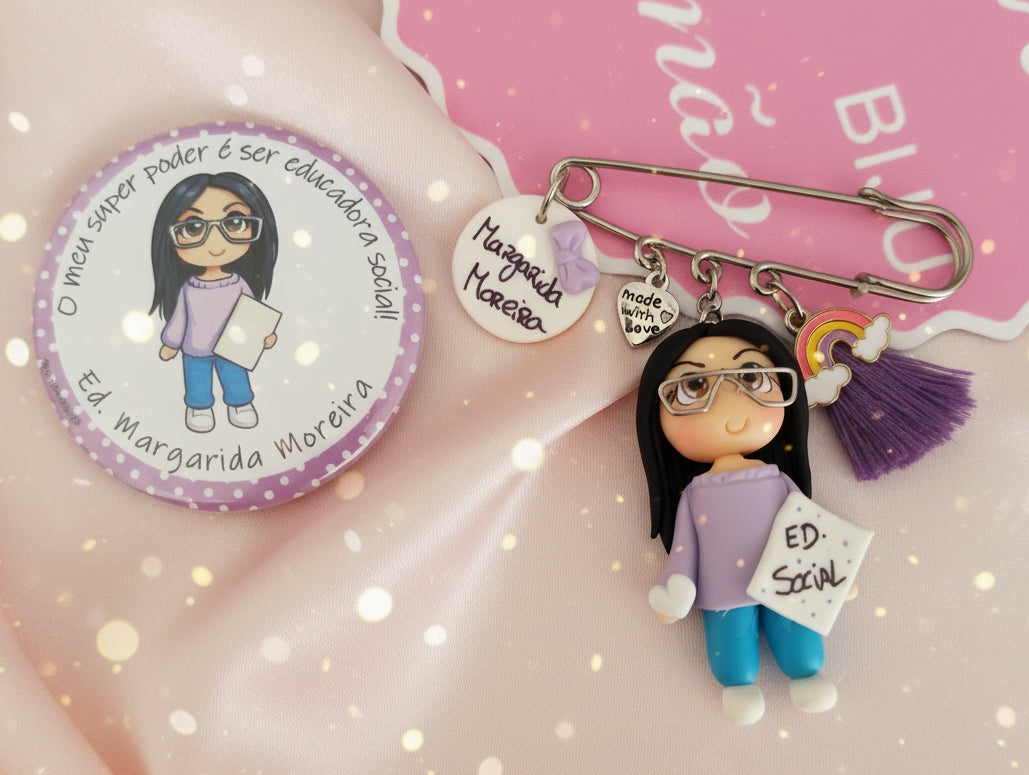 Conjunto Personalizado Crachá e Pregadeira