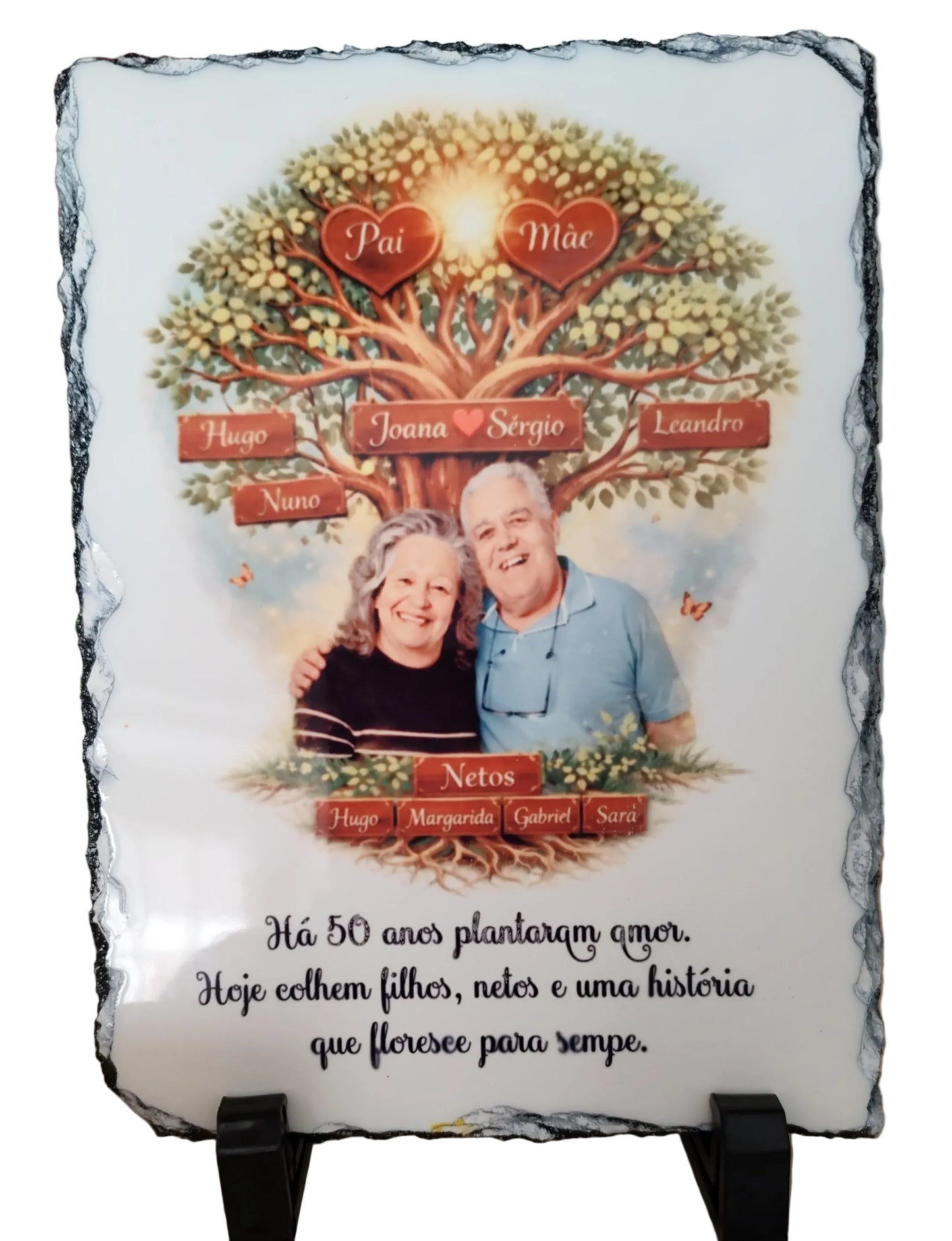 Placa de Xisto Personalizada 20x15cm