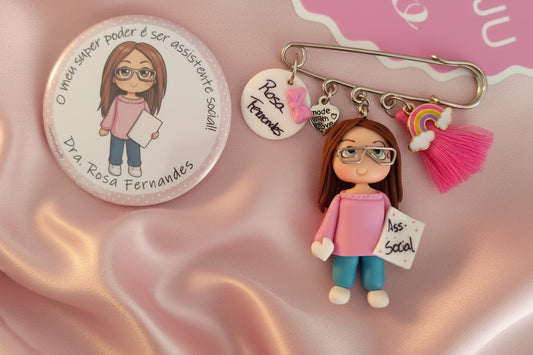 Conjunto Personalizado Crachá e Pregadeira