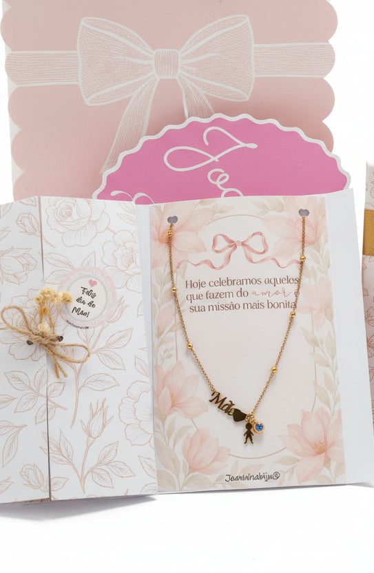 Colar em aço inoxidável- Dia da Mãe