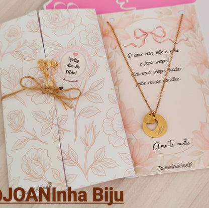 Colar em aço inoxidável- Dia da Mãe