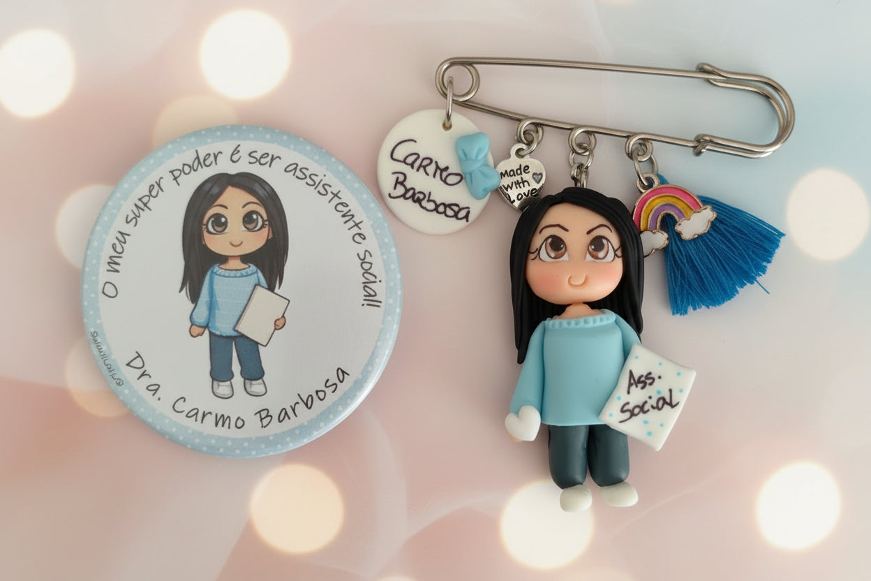 Conjunto Personalizado Crachá e Pregadeira