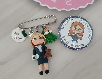 Conjunto Personalizado Crachá e Pregadeira