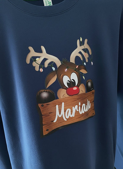 Sweatshirt de Natal com Nome