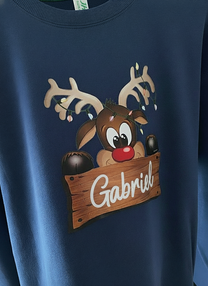 Sweatshirt de Natal com Nome